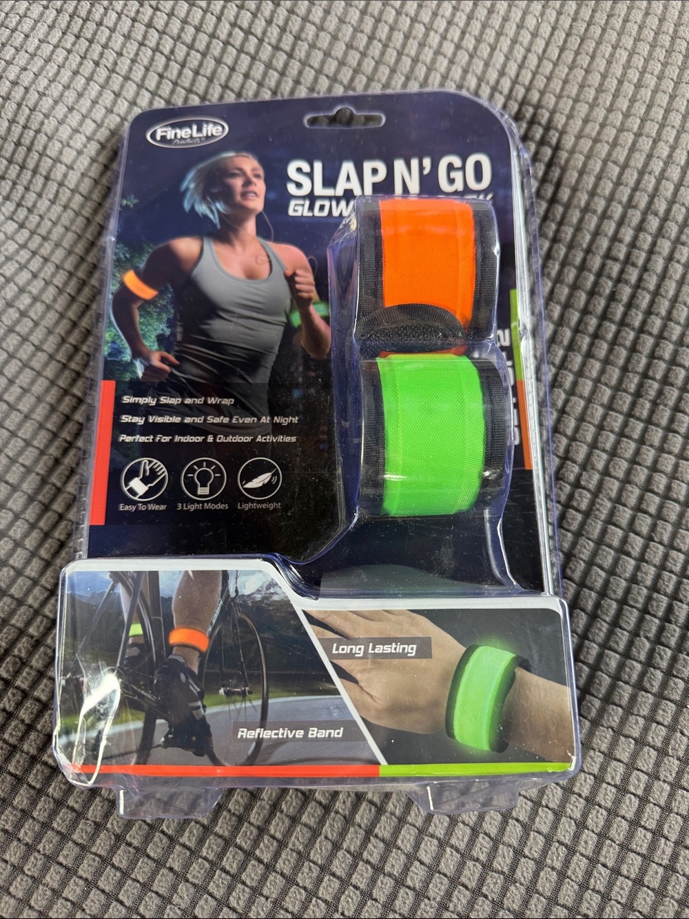 Slap N' Go Glow Reflective Bands - Orange & Green